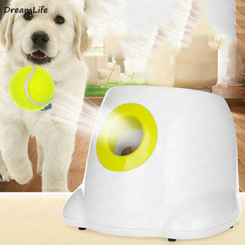Dog Pet Toys Tennis Launcher Automatic Throwing Machine Ball Throw Device Section Emission With 3 Balls ► Photo 1/6
