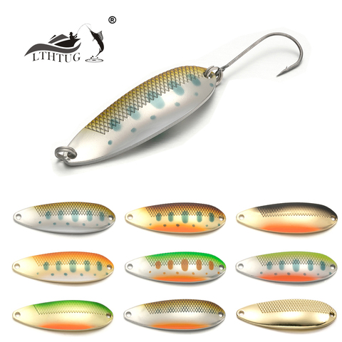 LTHTUG D-S LINE SPOON 6.5g 45mm Trout Bait Stream Lures Copper Metal Fishing Lures For Trout Pike Perch Salmon ► Photo 1/6
