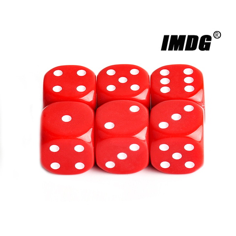 6pcs/pack New Acrylic Dice 25mm Red Black Round Corner High Quality Boutique Game Props Dice ► Photo 1/3