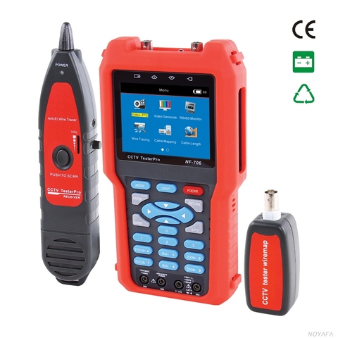 NOYAFA NF-706 3.5 Inch Monitor LCD Screen CCTV Tester CVBS Test Multimeter Cable Tracker Length Measuring Device ► Photo 1/5