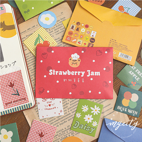 Album Adhesive Scrapbooking Paper Sticker Cute Strawberry Diary Label Stickers 