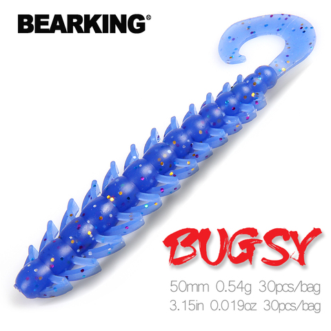 BEARKING Fishing Lure 50mm 0.54g 30pcs / bag bugsy Soft Baits Fishing Wobbler Bass Bait Artificial Fishing soft Lure Tacke ► Photo 1/6