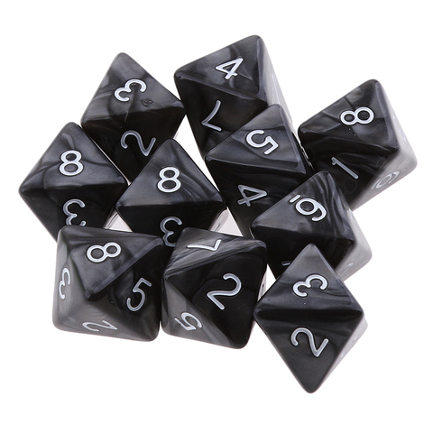 10pieces 8 Sided Dice D8 Polyhedral Dice for DND Party Table Board Games Dice Set ► Photo 1/6