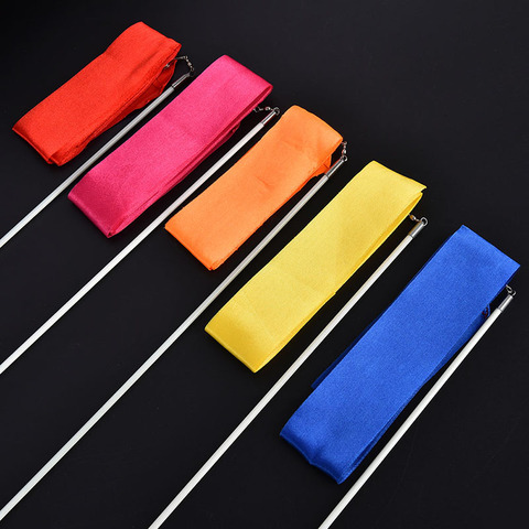 4M Professional Gym Ribbons Art Gymnastic Ballet Streamer Dance Ribbon Rhythmic ► Photo 1/6