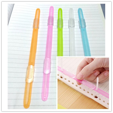 10pc 2 Hole Binding Clips Strip Binder Plastic Loose-leaf Clip Color A4 Paper Fasteners DIY Album Scrapbook File Folder Notebook ► Photo 1/6