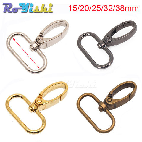 5pcs/pack 15/20/25/32mm/38mm Metal Snap Hook Lobster Clasp Collar Carabiner Belt Buckles DIY KeyChain Bag Part Accessories ► Photo 1/6