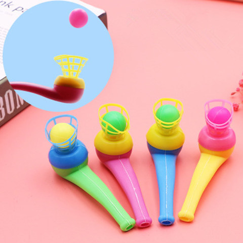 12PCS Pipe Ball Party Gifts Colorful Magic Blowing Pipe Floating Ball Children Toys Party Favors Birthday Present for Kids ► Photo 1/6