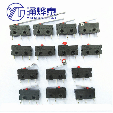 YYT 10PCS KW12 stroke limit switch contact button KW11-3Z-2 micro switch straight handle three feet 5A 125V250V ► Photo 1/4