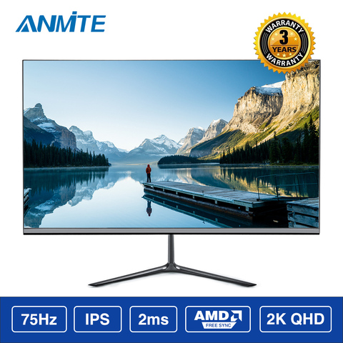 Anmite 24 Inch 2K 2560*1440 QHD Slim Ps4 LCD Computer Game Monitor Athlete Chicken Ips Screen ► Photo 1/6