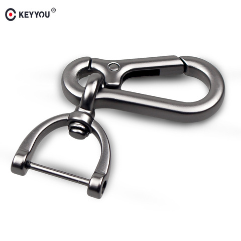 KEYYOU Metal Car Key Chain Auto Key Ring Interior Accessories Creative Gift For Hyundai KIA Ford Honda Opel Peugeot Car Styling ► Photo 1/4