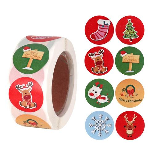 500pcs Christmas Candy Bag Sealing Stickers Merry Christmas Decor For Home 2022 Christmas Ornaments Xmas Gift Noel New Year 2022 ► Photo 1/6
