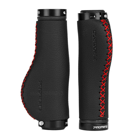 PROMEND Road Bike Leather Handle Bar Grips Cover Cycling Lock Sleeve Mountain Bicycle Handlebar End Plug Mtb Accessories Parts ► Photo 1/6