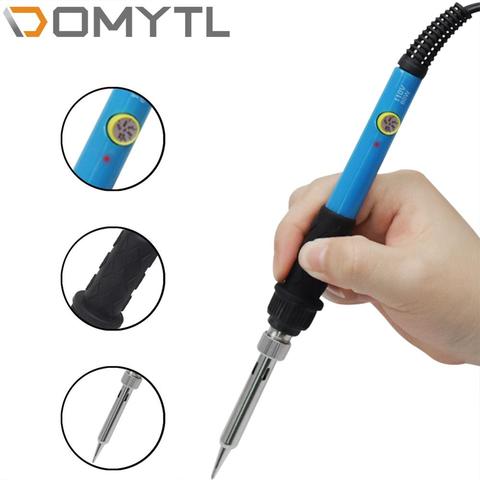 Electric Soldering Iron Temperature Adjustable 60W Rework Welding Tools Soldering iron for Soldering Replaceable Iron Tip ► Photo 1/6