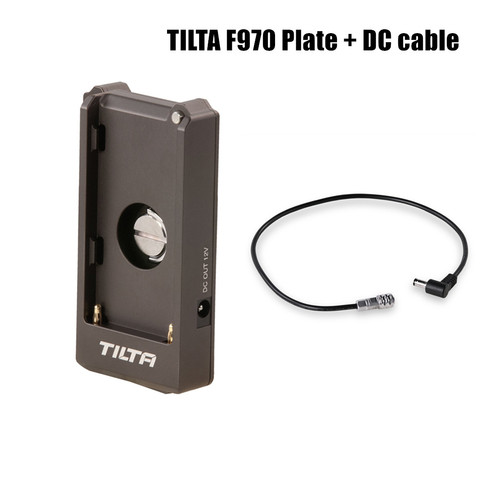 Tilta NP-F970 Battery Plate & 5.5/2.5mm DC Power cable 12V 7.4V Output with 1/4-20 Holes Aluminum for BlackMagic BMPCC 4k 6K ► Photo 1/6