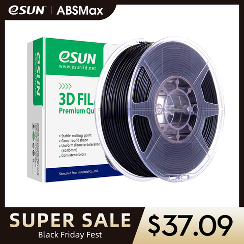 eSUN ABS Max Filament 1.75mm 3D Printer Filament Accuracy +/- 0.05mm 1KG (2.2 LBS) Spool 3D Printing Materials for 3D Printers ► Photo 1/6