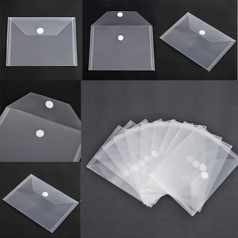 10pcs/set 18x13cm Self Adhesive Fastener Stickers Transparent Plastic Storage Bags For Cutting Dies Stamps Organizer Holders Bag ► Photo 1/6