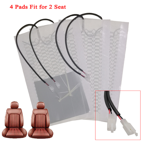 Universal 12V Carbon Fiber Car Seat Heat Pads Winter Warmer Seat Covers Set Fit for Seat Heater ► Photo 1/6