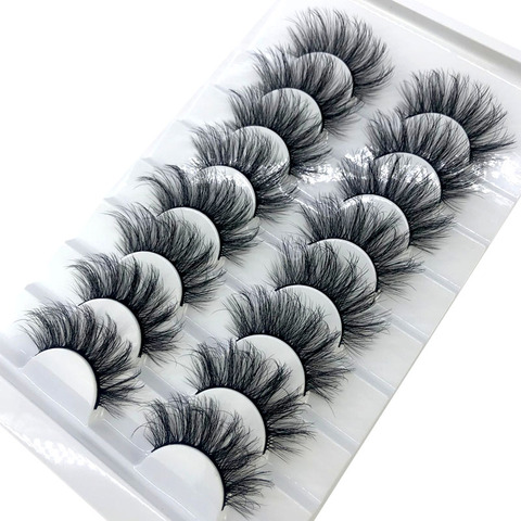 HBZGTLAD New 8 pairs 15-20mm natural 3D false eyelashes fake lashes makeup kit Mink Lashes extension mink eyelashes maquiagem ► Photo 1/6