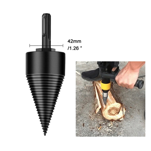 32mm/42mm HSS Firewood Splitter Drill Bit Round/Hex/Triangle Shank Wood Split Cone Drill Bit Woodworking Tools ► Photo 1/6