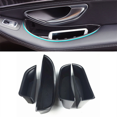 Door Handle Storage Box For Mercedes Benz GLC C Class W205 2015-18 Container Holder Tray Accessories Organizer Car Styling ► Photo 1/4