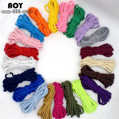 5mm Cotton Rope Craft Decorative Twisted Round Cord For DIY Sewing Handmade Home Textile Decoration Lanyard Thread Cords ► Photo 1/6