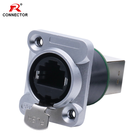 1PC RJ45 Shield Network Connector 8p8c Female Panel Mount Sockets RJ45 Ethernet Connector, Normal&Right Angle styles for options ► Photo 1/6