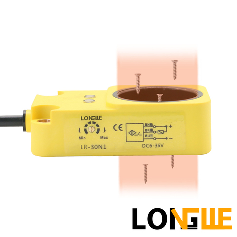 LONGWE Ring Inductive Proximity Switch 3 6 8 10 12 15 22 30mm Screw Spring Steel Ball Metal Object Speed Detect Sensor NPN PNP ► Photo 1/6