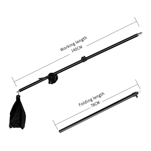 Photo Studio Kit Light Stand Cross Arm With Weight Bag Photo Studio Accessories Extension Rod 75 -135CM ► Photo 1/5