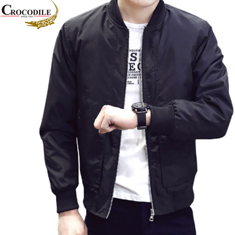 Fashion Crocodile Brand Men's Simple Solid Color Jacket Spring Coat Middle  @ Best Price Online