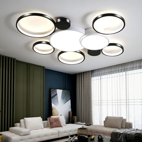 Factory direct Nordic modern living room LED ceiling lamp bedroom lamp restaurant LED chandelier hotel lamp dimming LED lamp ► Photo 1/6