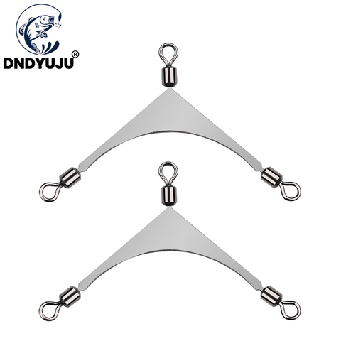 DNDYUJU 10/PCS Fishing Connection Ring Bifurcation Ring Two Hook Connectors Metal Hooks Fishing Accessories ► Photo 1/5