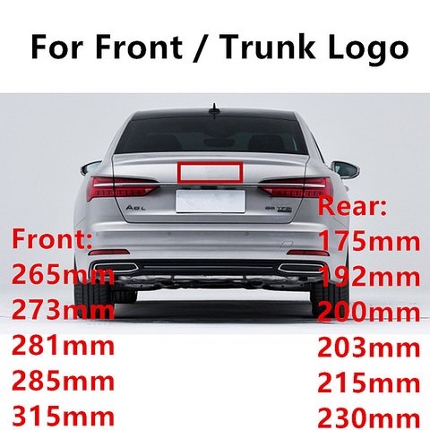 Glossy Black Emblem Logo for Audi A3 A4 A4L A6L TT Q3 Q5 Q7 A5 A7 RS3 RS4  RS5 RS6 Front Middle Rings Grille Badge Trunk Sticker - Price history &  Review