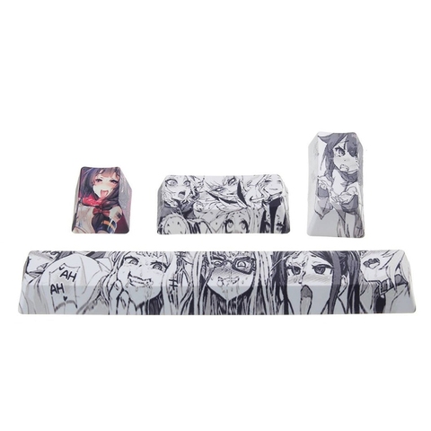 Japanese Anime PBT Space Keycaps Ahegao Keycaps 6.25U ESC Spacebar Caps For Mechanical Keyboard Switches Keycaps 4Pcs ► Photo 1/6