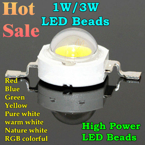 High Power led 1W 3W 30mli 45mli 1W 3W LED Lamp chip RGB White Warm White Nature White Red Green Blue Light Source For LED Bulb ► Photo 1/5