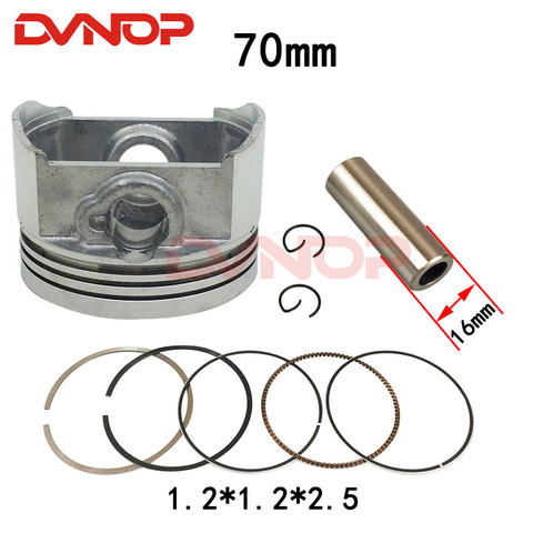 Motorcycle 70mm Piston 16mm Pin Ring 1.2*1.2*2.5mm Set For LONGXIN250  Loncin 250 TG260 Off-road Dirt Bike Engine Spare Parts ► Photo 1/5