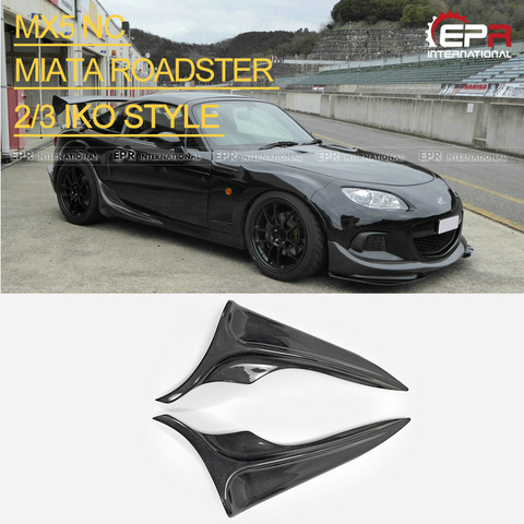 For Mazda MX5 Roadster Miata NC 2/3 Car-styling IKO Style Carbon Fiber Side Deflector Add On NCEC Glossy Fibre Rear Spat Trim ► Photo 1/1