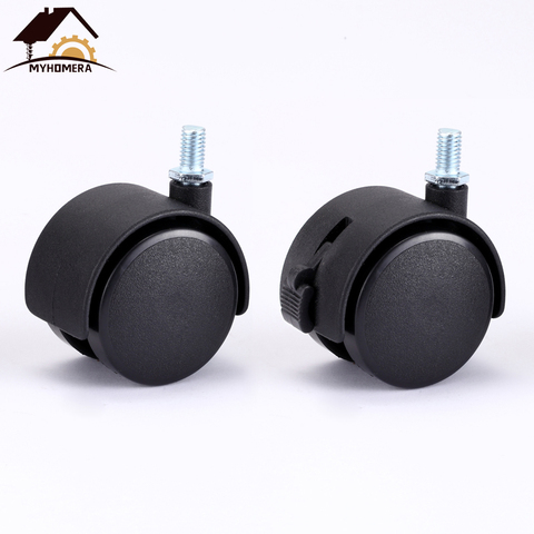 Myhomera Furniture Wheel Coffee Table Caster 30mm 40mm 48mm M8 Screw with Brake Swivel Castor Wheels Replace Trolley Machinery ► Photo 1/6
