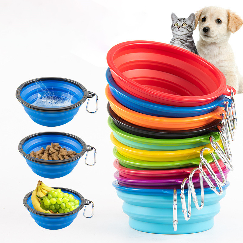 1 Portable Travel Collapsible Pet/Dog Food/Water Bowls SMALL 