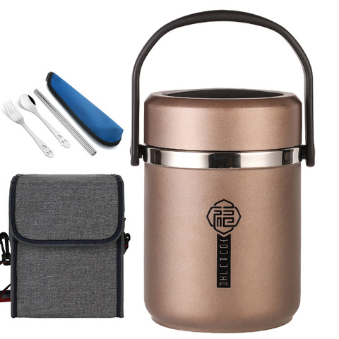 12 Hours Thermal Vacuum Lunch Box 304 Stainless Steel Insulated Worker Adult Food Container Large Picnic Student Bento Box Set ► Photo 1/6