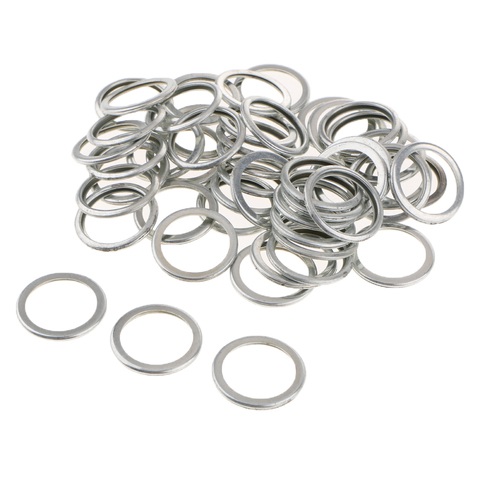 50pcs Durable Aluminum Oil Drain Plug Washer Gaskets for Subaru, Repalces OEM# 11126-AA000 ► Photo 1/6