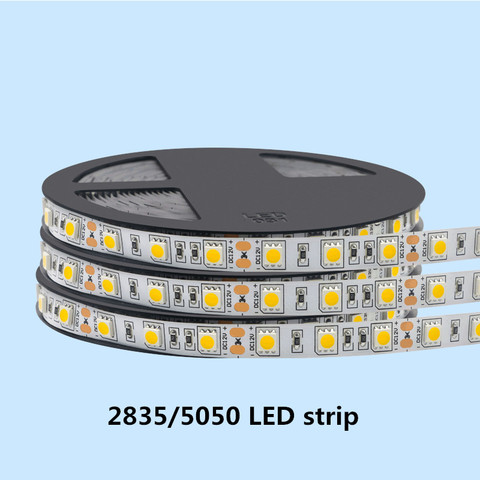 LED Strip flexible light 2835 5050 60LEDs/m 60LEDs/m No waterproof/IP65 Waterproof white/warm white 1m 2m 3m 4m 5m 10m ► Photo 1/6