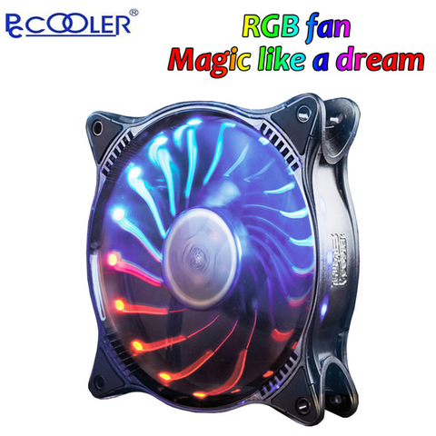 Pccooler PC-SK120 Starry Sky 12cm Computer Case Cooling Fan Quiet RGB LED magic adjustable 120mm CPU Cooler Water Cooling Fan ► Photo 1/6