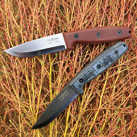 [BROTHER F006] 60HRC 440C blade Fixed Blade knife Scandi Bushcraft Knives Straight Tactical Hunting Camping EDC tool ► Photo 1/6