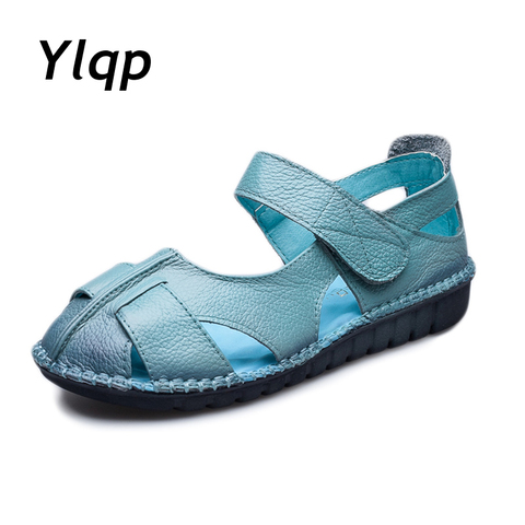 2022 Women Leather Sandals Comfortable Soft Soles Shoes Women Flats Sandals Fashion Summer Shoes Woman Sandals Sandalias Mujer ► Photo 1/6