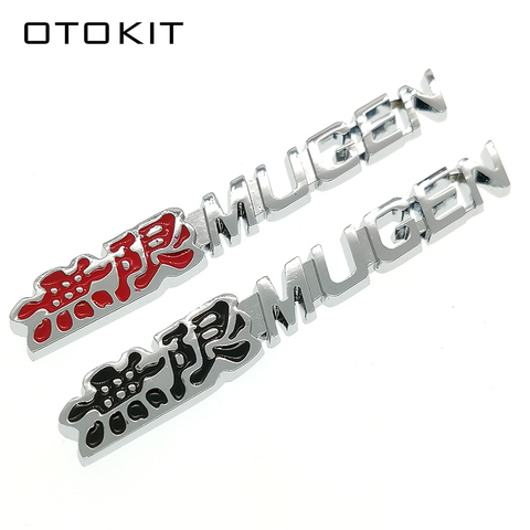 1 pcs 3D Chrome Metal Mugen Emblem Logo Rear Badge Car Trunk Sticker Car Styling for Honda Civic Accord CRV Fit ► Photo 1/6