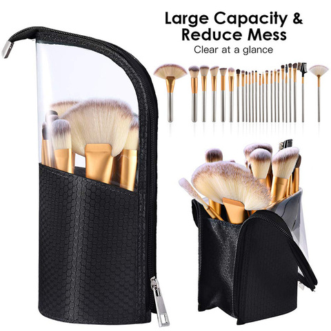 Makeup Brush Bag Travel Toiletry Case Zipper Beauty Case Pouch Organizer Holder Dustproof for Women and Girls ► Photo 1/6