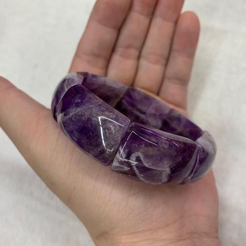 natural amethyst stone beads bangle natural gemstone bracelet charming DIY jewelry for woman for gift wholesale ! ► Photo 1/6