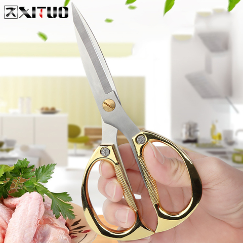 XITUO Kitchen Scissors Heavy Duty Stainless Steel Multi-function Meat  Kitchen Chef Knife  Home Outdoor Daily Sharp Scissors New ► Photo 1/6