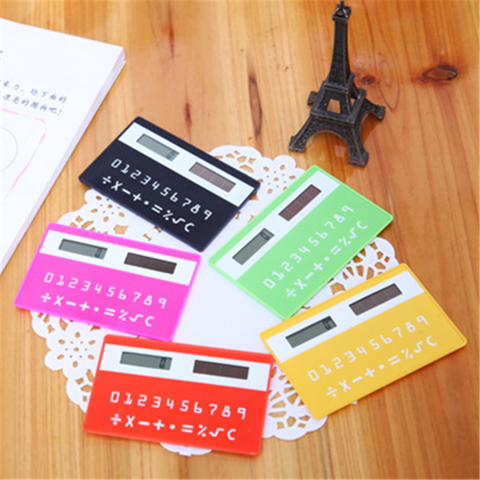 Portable Stationery Calculator Mini Handheld Ultra-thin Card Calculator Solar Power Small Slim Student Pocket Cute Calculator ► Photo 1/1