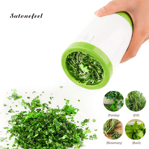 Manual Herb Grinder Vegetable chopper Rosemary Spice Mill Plastic Parsley Shredder Pepper Grinder Cheese Mill Kitchen Tool ► Photo 1/6